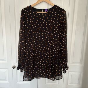 Seraphine Black Chiffon Maternity & Nursing Blouse